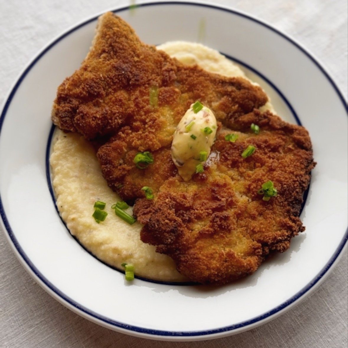 Schabowy z maślankowym purée